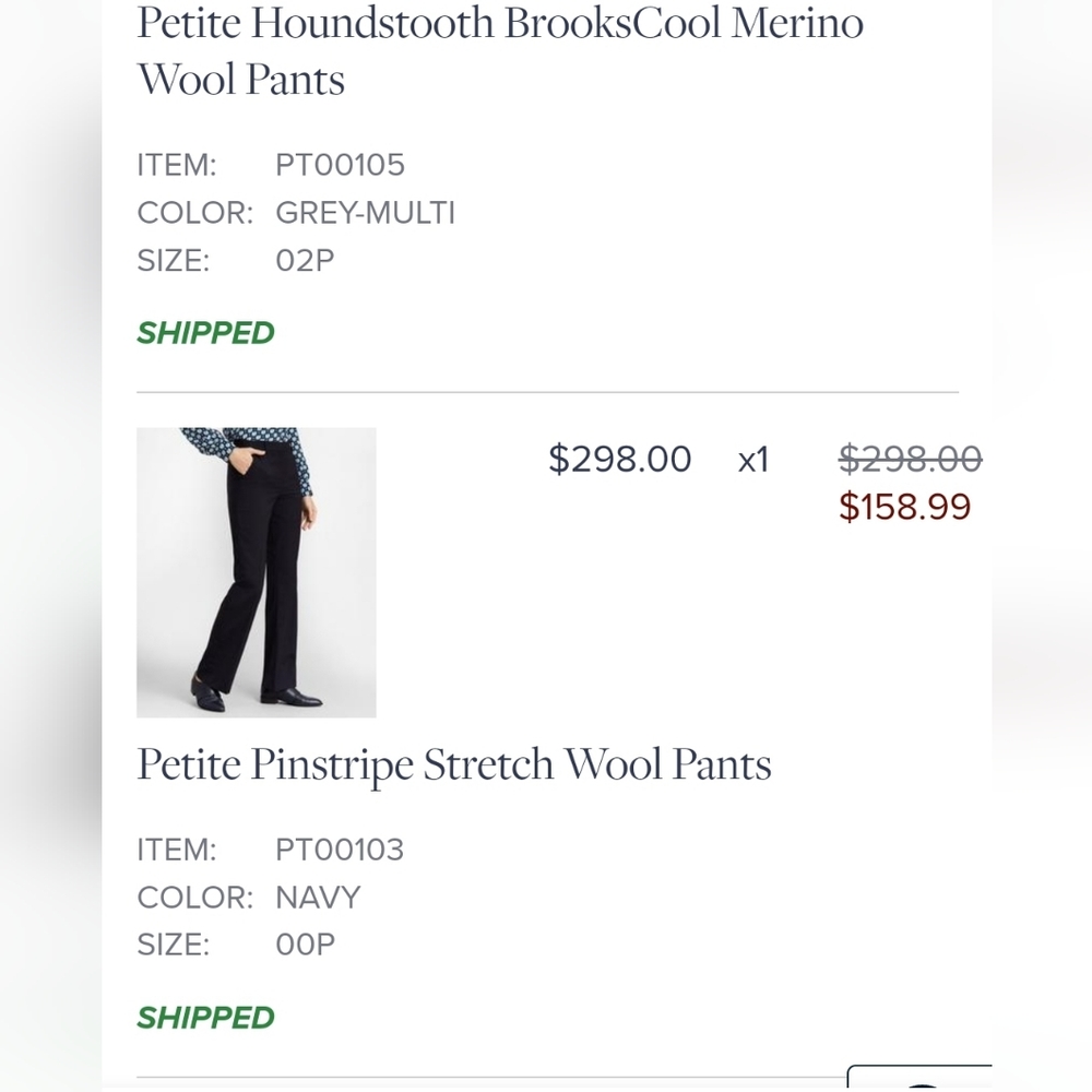 Brooks Brothers pinstripe italian wool pants - Picture 4 of 16